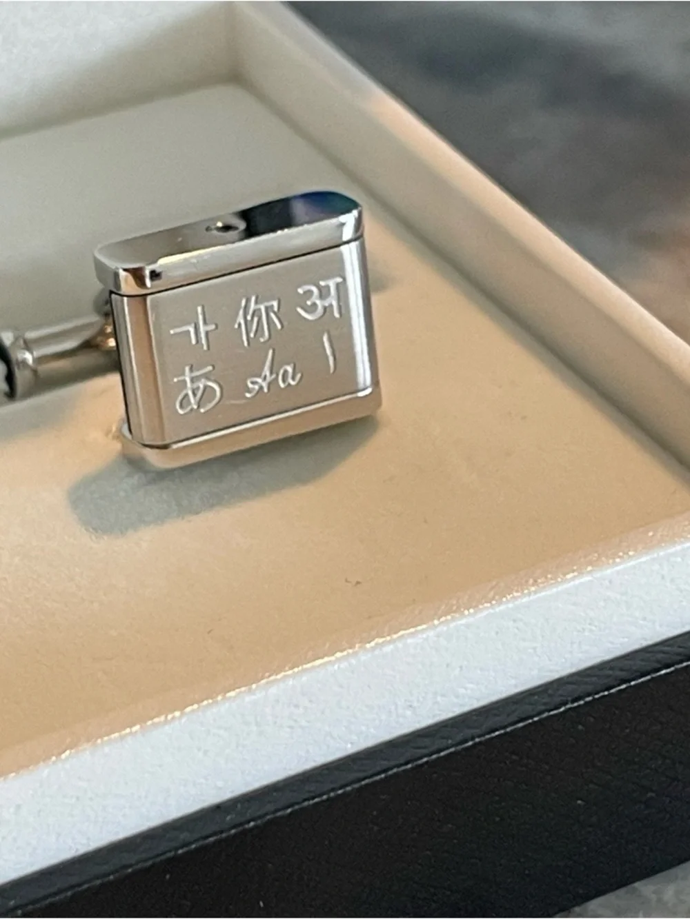 NIB Montblanc Unicef Literacy Reversible Cufflinks Stainless Steel Cufflinks